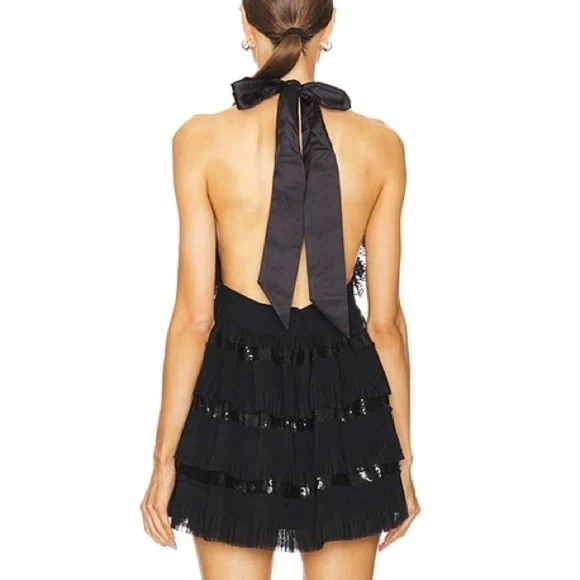 LOVESHACKFANCY Callaia Dress in Black - Picture 4 of 13